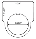 Legend Plate - Laser XT w/ Dura-Guard 1.96 x 1.75 White/Black - Pack of 25